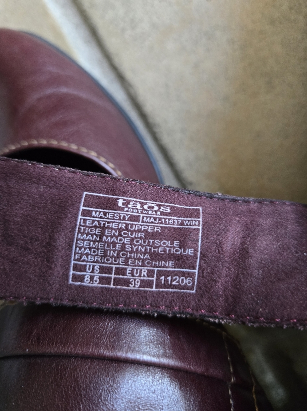 Taos Footwear Burgundy Leather Mary Jane Majesty Low Heel Button Strap Shoes 8.5 - Picture 6 of 13